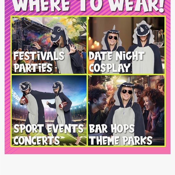 Unisex XXL extra extra large, triceratops dinosaur onesie costume - Picture 11 of 11